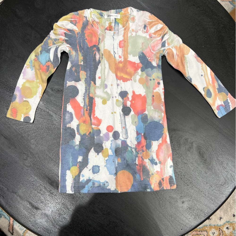👗🎨Joah Love🎨👗Painted Long Sleeve Sweatshirt Dress Size 4